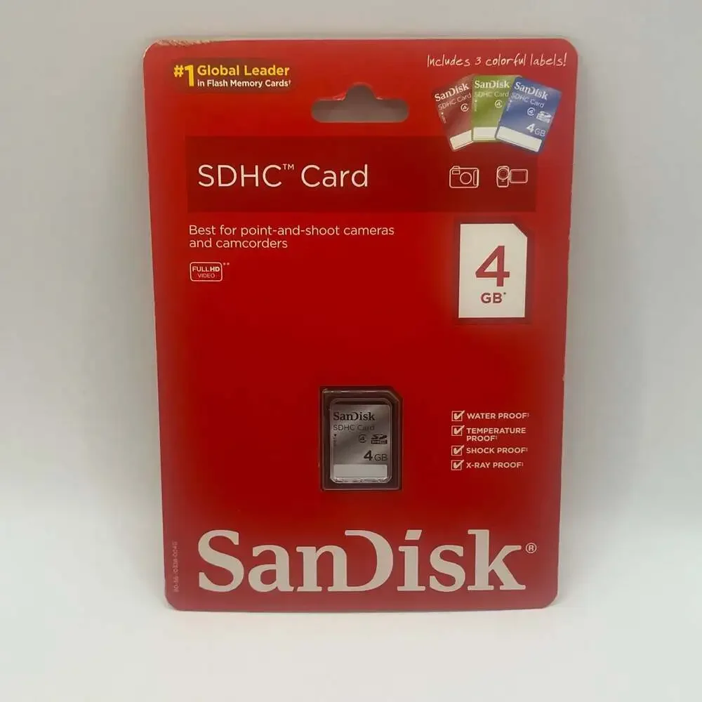 SanDisk 4GB SDHC Memory Card Class 4 SDSDB-004G-AW11L New Sealed
